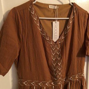 Embroidered Boho Maxi Dress (Roolee)